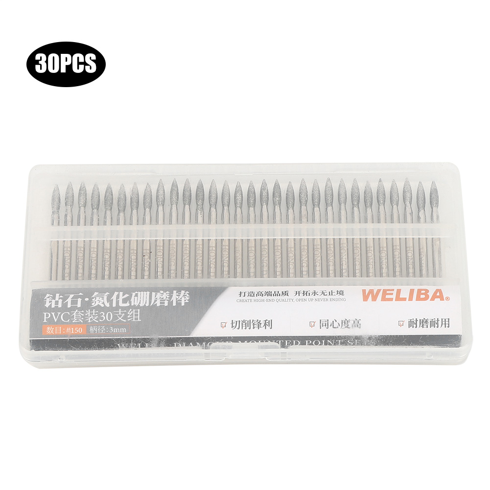 Cnc Bits - 30pcs 150Grit 팁 다이아몬드 그라인딩 비트