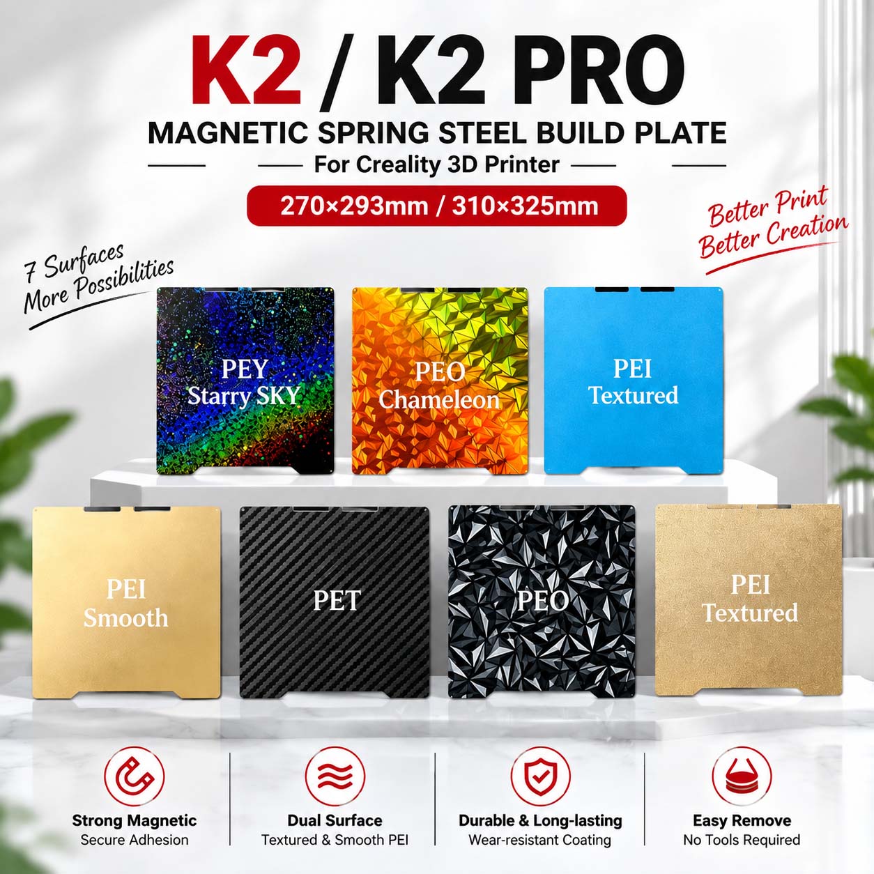 Aluminium Profile 2020 - Creality K2/K2 Pro 마그네틱 스프링 스틸