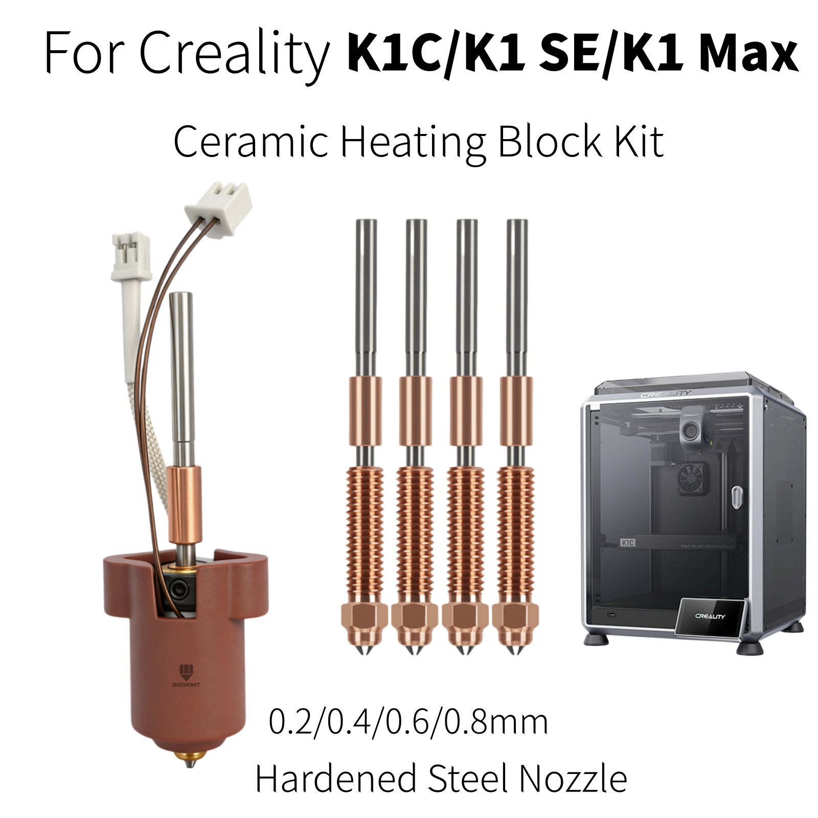 Aluminium Profile 2020 - Creality K1C K1 MAX 핫엔드(세라믹 히팅