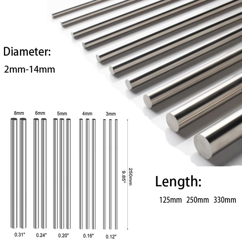 Linear Rod 8Mm - 1/5Pc Stainles 강철 단단한 둥근 막대
