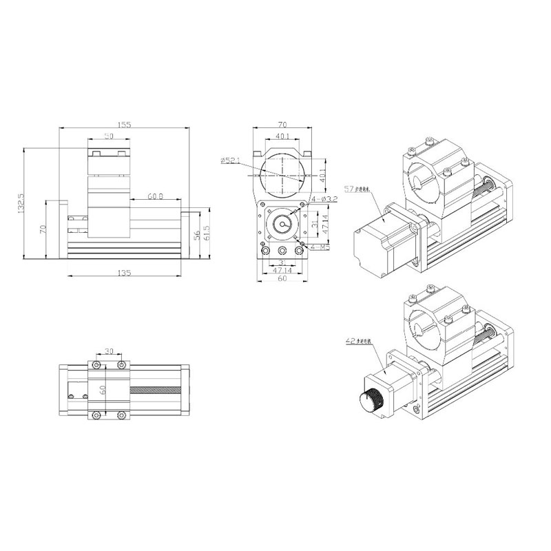 CNC 3018 Z축 모듈 52mm 스핀들 홀(Nema - 3018 Aluminium Cnc 리뷰 및 가격
