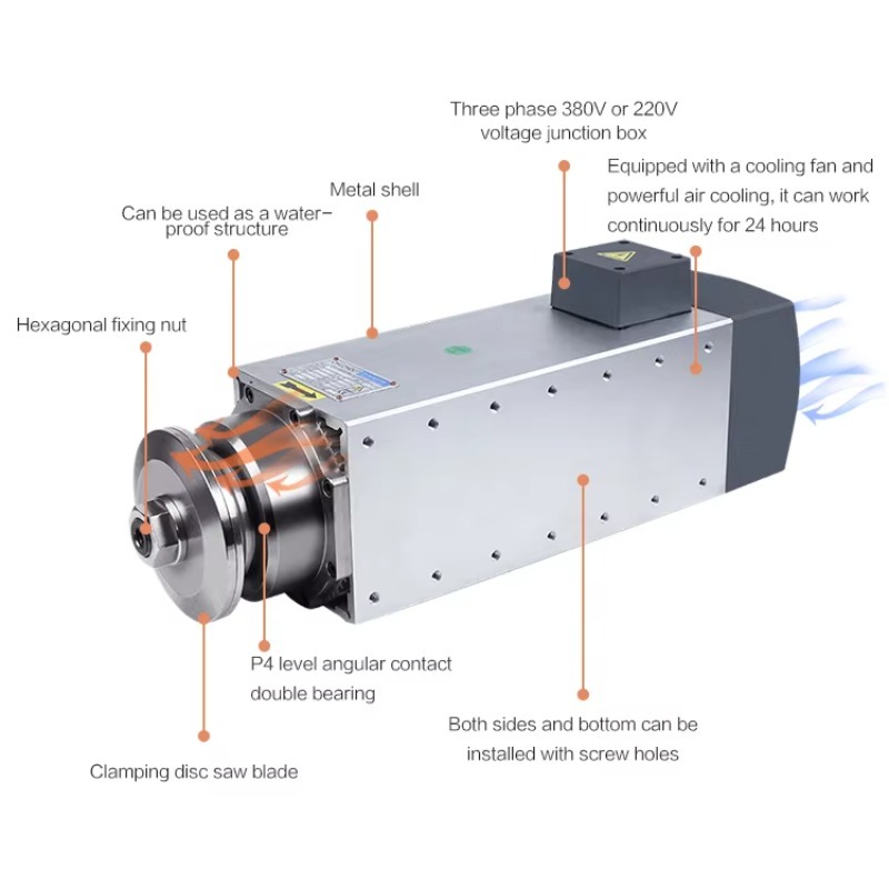 공작기계 고속 스핀들 공냉식 원형 톱 수치 제어 라우터 - Spindle Motor 리뷰 및 가격