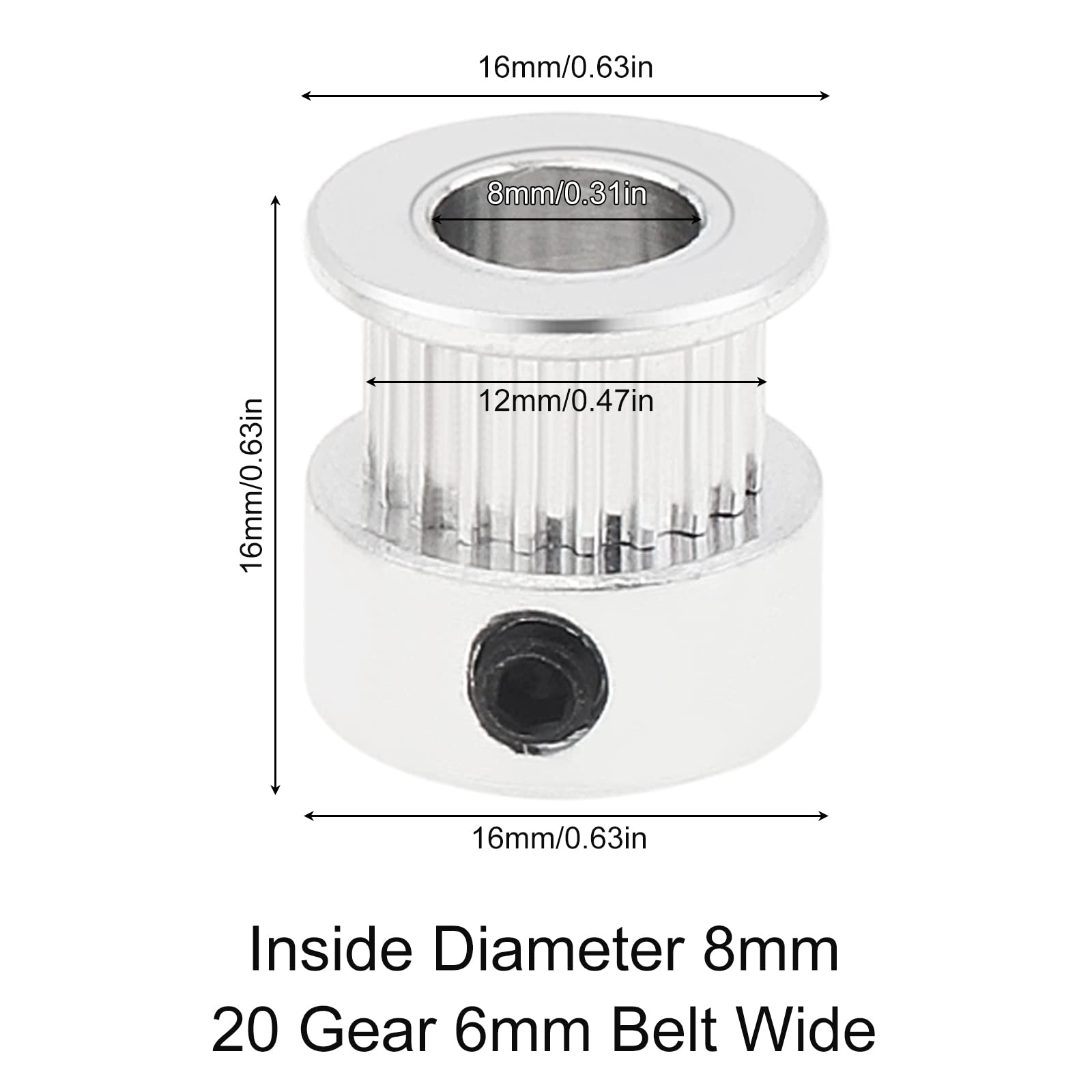 2/5 PCS GT2 풀리 20 치아 5mm 보어 6m - Gt2 Belt 리뷰 및 가격
