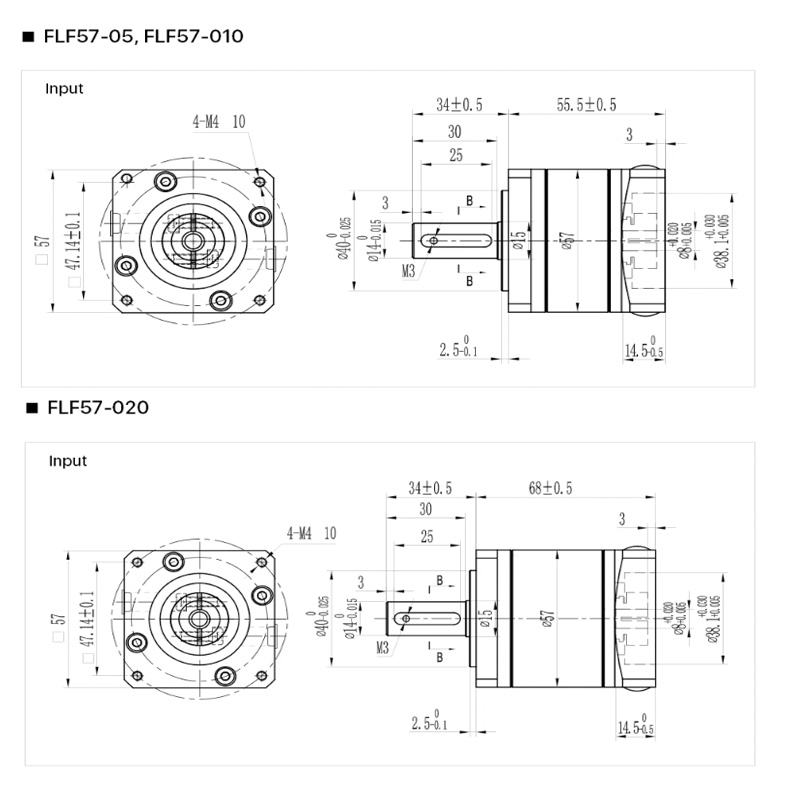 FLF57-05 유성 기어 박스 모터 감속기, 비율 5 - Nema23 Stepper 리뷰 및 가격