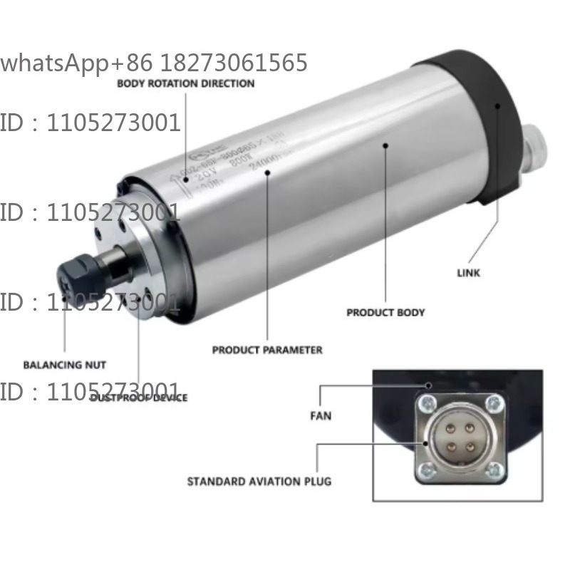 24000RPM 원형 수냉식 스핀들 모터, 800W,  - Spindle Motor 리뷰 및 가격