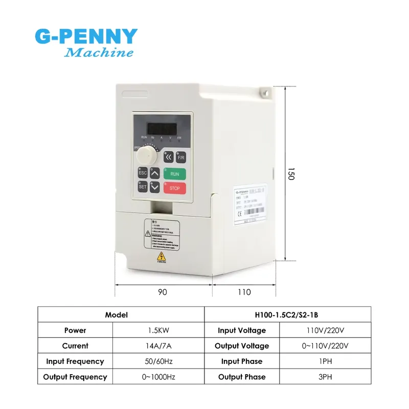 맞춤형 G-PENNY 110v/220v 1.5kw ER - Spindle Motor 리뷰 및 가격
