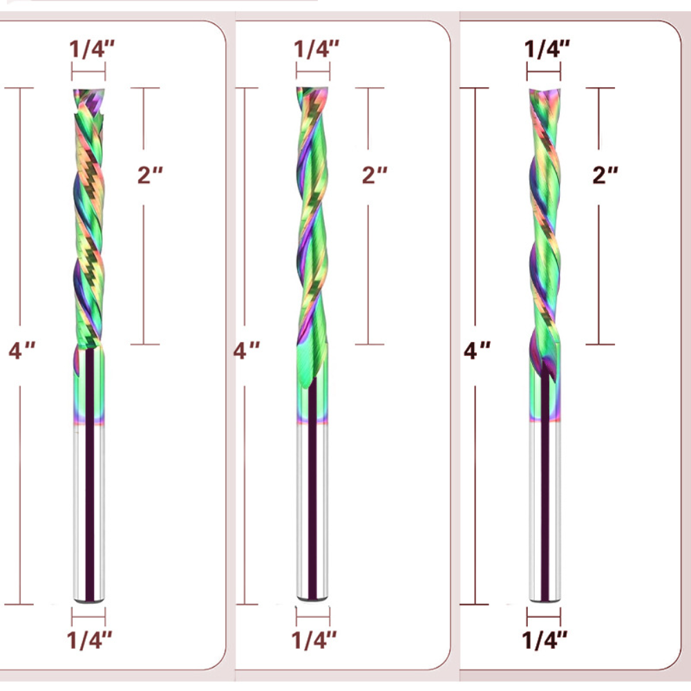 나선형 압축 라우터 비트, 텅스텐 카바이드 코팅, 날카 - Carbide End Mill 리뷰 및 가격
