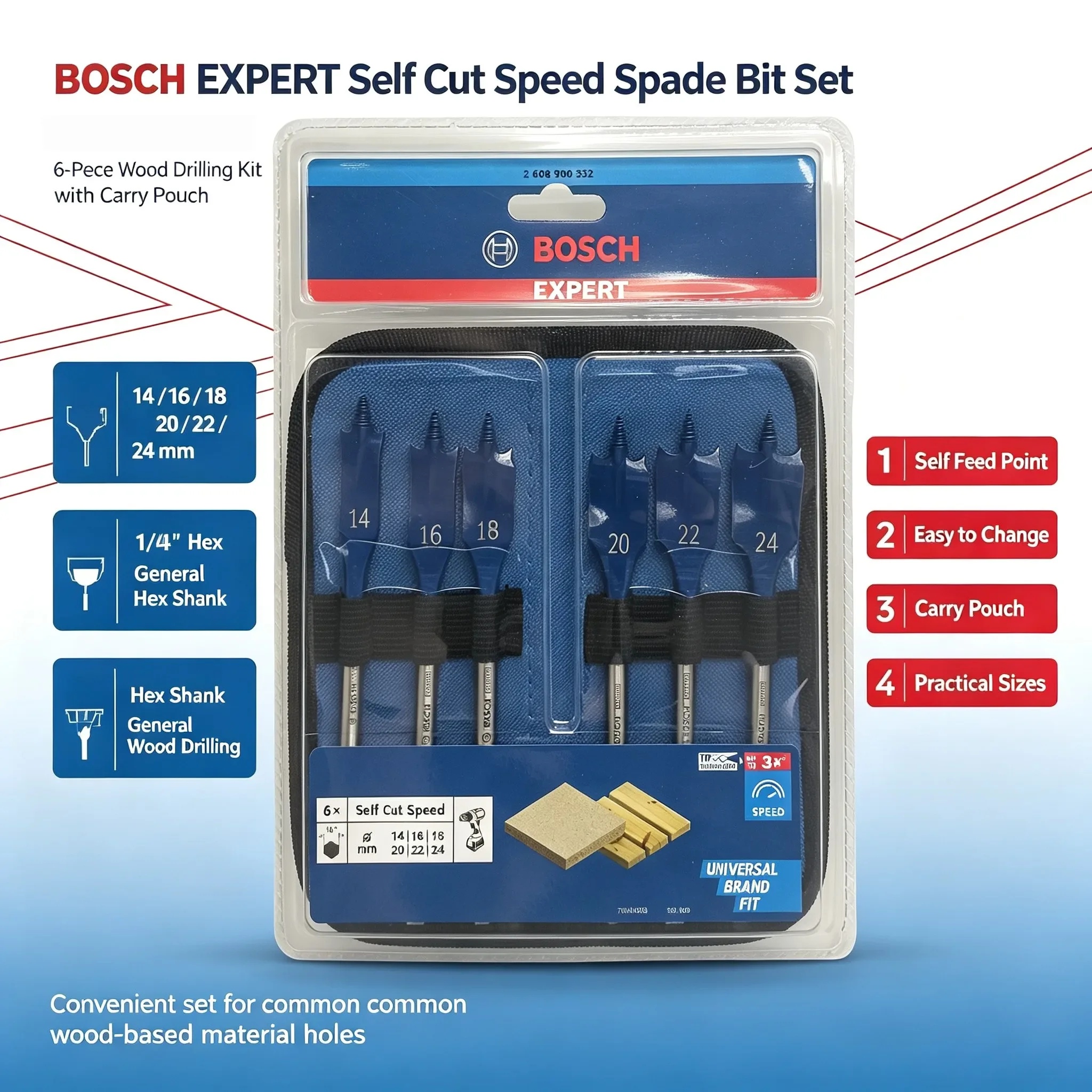 보쉬 엑스퍼트 2608900332 자동 공급식 목재 드 - Drill Bit Set 리뷰 및 가격